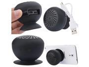 Mini Mushroom Speaker Bluetooth Waterproof Wireless Suction Handsfree Mic Shower Black