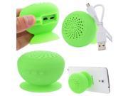 Mini Mushroom Speaker Bluetooth Waterproof Wireless Suction Handsfree Mic Shower Green