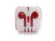 In ear 3.5mm Earphone Earbuds Headset Headphone W Remote Mic For iPhone 5 4G 4S Red