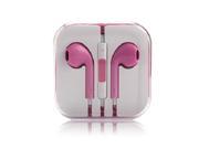 In ear 3.5mm Earphone Earbuds Headset Headphone W Remote Mic For iPhone 5 4G 4S Pink