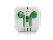In ear 3.5mm Earphone Earbuds Headset Headphone W Remote Mic For iPhone 5 4G 4S Green