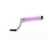 Crystal Touch Screen Pen Short Capacity Touch Pen For iPhone 5 5S 5C 4 4S Samsung Galaxy S3 S4 Note 3 N9005 HTC Blackberry Purple