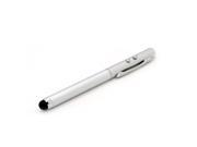 4 In 1 LED Light Ballpoint Stylus Touch Screen Pen For iPhone 5 5S 5C 4 4S Samsung S3 S4 Galaxy Note3 N9005 HTC Blackberry Silver