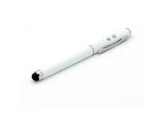 4 In 1 LED Light Ballpoint Stylus Touch Screen Pen For iPhone 5 5S 5C 4 4S Samsung S3 S4 Galaxy Note3 N9005 HTC Blackberry White