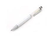 2 In 1 Crystal Colorful Ballpoint Capacitive Touch Stylus Pen For iPhone 5 5S 5C 4 4S Samsung Galaxy S3 S4 Note3 N9005 HTC Blackberry White