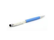 Universal Capactives 2 In 1 Touch Stylus Pen With Crystal For iPhone 4 4S 5 5S 5C iPad mini Air Sumsung S3 S4 HTC Blue