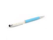 Universal Capactives 2 In 1 Touch Stylus Pen With Crystal For iPhone 4 4S 5 5S 5C iPad mini Air Sumsung S3 S4 HTC Sky Blue