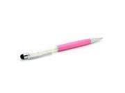 Universal Capactives 2 In 1 Touch Stylus Pen With Crystal For iPhone 4 4S 5 5S 5C iPad mini Air Sumsung S3 S4 HTC Pink