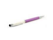 Universal Capactives 2 In 1 Touch Stylus Pen With Crystal For iPhone 4 4S 5 5S 5C iPad mini Air Sumsung S3 S4 HTC Purple