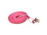 3M 10FT Flat Fabric Braided USB to Micro USB Charger Sync Data Charging Cable Cord Lead For Samsung Galaxy S3 S4 Blackberry HTC Huawei Hot Pink