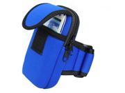 Hot Running Wrist Pouch Wallet Suit For Outdoor Cycling Mobile Phone iPhone 5 Arm Bag Blue