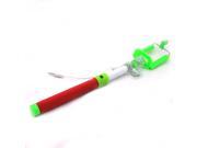 Monopod Handheld Selfie Stick Holder Extendable for iPhone With Audio cable Red