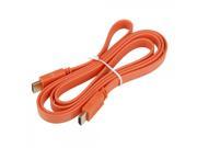 1.5M 5 Feet HDMI to HDMI Interface Converter Extension Male to Male Cable for iPhone iPad iPod Orange