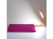 NEW Bendable Mini USB LED Light Lamp Micro USB Charger Cable For Computer Keyboard Reading Notebook PC Laptop Samsung Galaxy S3 S4 Orange
