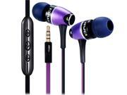 Awei S80Vi 3.5mm Plug In ear Earphones with 1.25m Flat Cable Purple