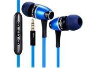 Awei S80Vi 3.5mm Plug In ear Earphones with 1.25m Flat Cable Blue