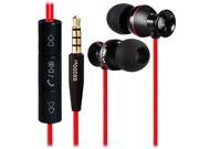 AWEI S9300VI 3.5mm Plug Stereo In Ear Earphone Headphone with Microphone 1.2M Cable Red
