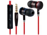 AWEI TS 150vi 3.5mm Plug Stereo In Ear Earphone Headphone with Microphone 1.2M Cable Black