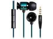 Awei T10vi 3.5 mm Plug Wired Stereo In ear Earphones with Microphone Volume Control for HTC Green