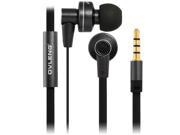 OVLENG iP640 3.5mm Plug In ear Stereo Wired Earphones with Microphone for Cell Phone MP3 Player Black