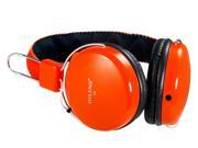 OVLENG V9 3.5mm Plug Stereo Headphones With Microphone1.2 m Cable Orange