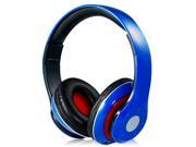 EB201 Foldable On ear Wireless Stereo Bluetooth Headphones with FM TF Card Reader Blue