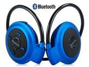Mini 503 Wireless Bluetooth Stereo Headset with Microphone Blue