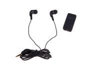 2CH Dual Audio Output Bluetooth Receiver Headset Headphone with Mic for iPhone iPad Smartphone Black