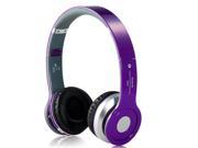 S450 Foldable On ear Wireless Stereo Bluetooth Headphones Headset Supports MP3 FM TF Card Reader Purple