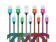 5Pack 1M 3Ft Micro USB V8 Cable USB 2.0 Data Sync Charging Cord With Aluminum Shell Connectors For Samsung HTC Nokia and other Android Phone