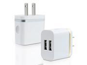SEGMOI 5V 2.0Amp US Plug Dual USB Port 2 Ports Travel Wall Charger Easy Grip Home Power Adapter for iPhone 6 6S Plus 6Plus SE 5S 5C 4 4S Samsung HTC LG Mobile P