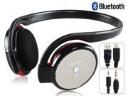 BH 508 Stereo Bluetooth Headphones with TF Card Reader FM Radio Red