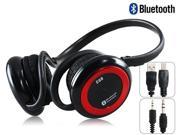 E68 On ear Design Wireless Stereo Bluetooth Headphones with TF Card Reader MP3 FM Radio Microphone Red