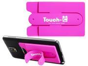 Touch C Magic Sticker U Shape Silicone Phone Stand Holder Rose Red
