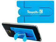 Touch C Magic Sticker U Shape Silicone Phone Stand Holder Blue
