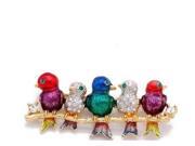Awesome Colorful Birds Shape Hairwear Fashion Inlaid Crystal Fill Oil Gold Plate Hairpins Hair Accessories for Ladies