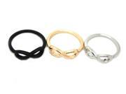 Unisex Lovely Rings Fashion Infinity Symbol Shape Alloy Gold Plated Rings for Lovers Gifts Gold