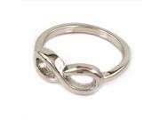 Unisex Lovely Rings Fashion Infinity Symbol Shape Alloy Silver Plated Rings for Lovers Gifts Silver