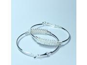 Fashion Exaggerated Hoop Earrings Elegant Women Zinc Alloy Silver Plated Earring Jewelry for Party