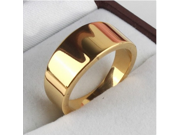 Fashion Unisex Stainless Steel Ring Unique Design Smooth Gold Plated Rings for Party Valentine s Day 7