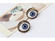 Fashion Evil Eye Stud Earrings Trendy Women Mix Color Tin Alloy Gold Plated Stud Earring for Party Blue