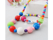 Beautiful Sweet Candy Color Acrylic Beads Jewelry Sets Necklaces Bracelets for Girls Best Gift