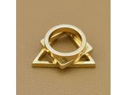 Fashion Triangle Square Round Geometry Shape Finger Rings Personalized Gold Plated Ring Set for Women