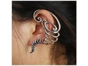 Personalized Women Ear Hook Cuff Fashion Exaggeration Tornado Shaped Clip Earrings Jewelry for Party Silver