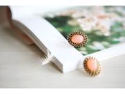 Vintage Fashion Women Stud Earring Trendy Oval Inlaid Opal Zinc Alloy Stud Earrings for Party Holiday Pink