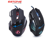 Factory Direct Sales ESTONE Brand 7 Key Games E Sports Gaming Mouse Mouse Dazzle Colour Breathing Lamp X7Brand ESTONE Model X7