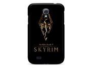Zeo6499yqBB Awesome Case Cover Compatible With Galaxy S4 Skyrim Gold Logo