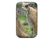 Fashionable BqS6709WLuF Galaxy S3 Case Cover For Eurasian Lynx With Cubs Protective Case