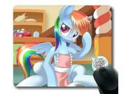 for Rainbow Shy Dash 2 Mousepad Customized Rectangle Mouse Pad 9 x 10