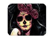Day of the Dead Sugar Skull Beauty Image Designed for Rectangle Computer Game Mouse Pad Mat Cloth Cover Non slip Backing 9 x 10